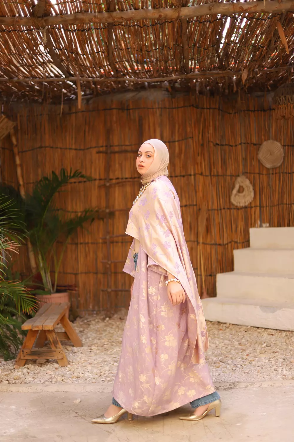 Lavander & gold Jacquard    5