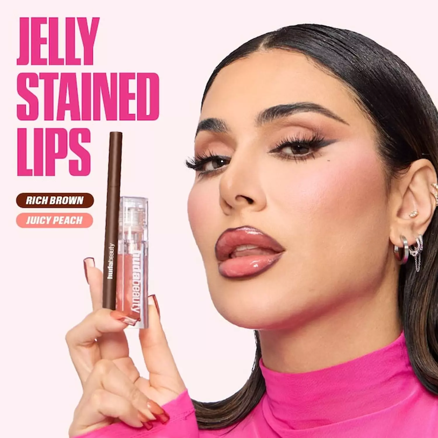 HUDA BEAUTY  Faux Filler Ultra-Hydrating Tinted Jelly Lip Oil 1