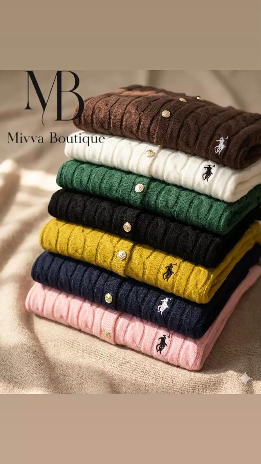 Soft Polo-Embroidered Cardigan * 2