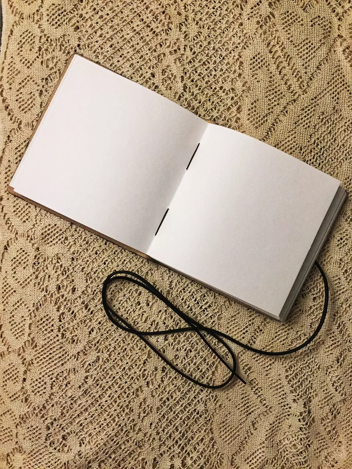 Plain square leather journal  3