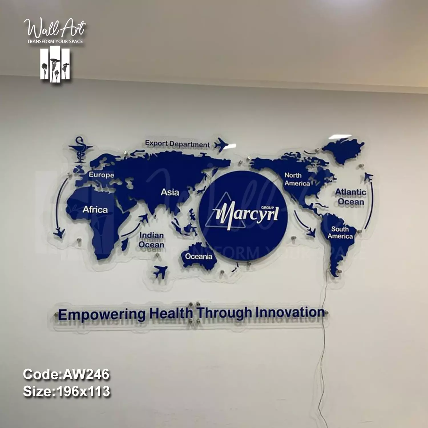 AW246-Lighted Acrylic World Map   9