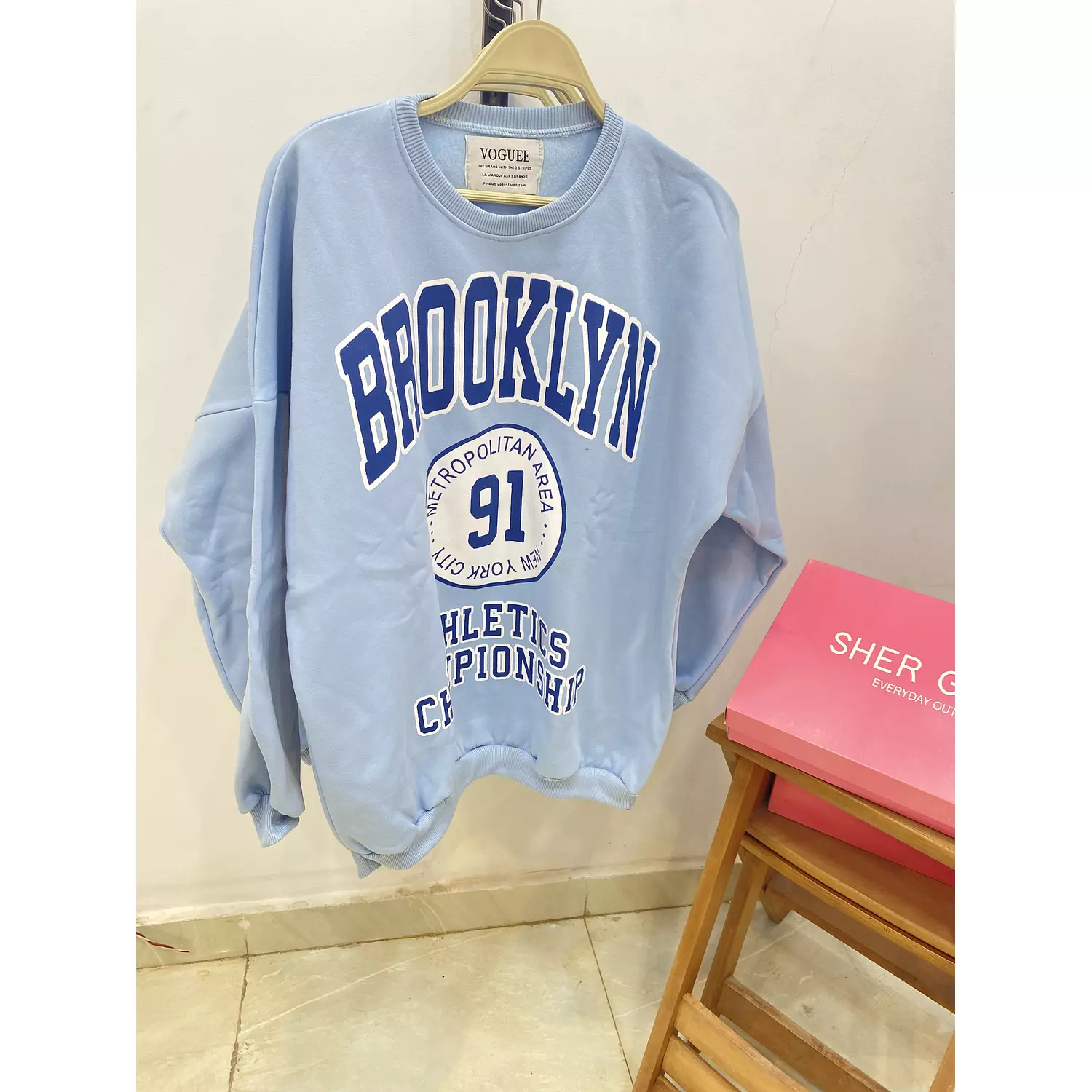 Printed brooklyn crewneck hoodi hover image