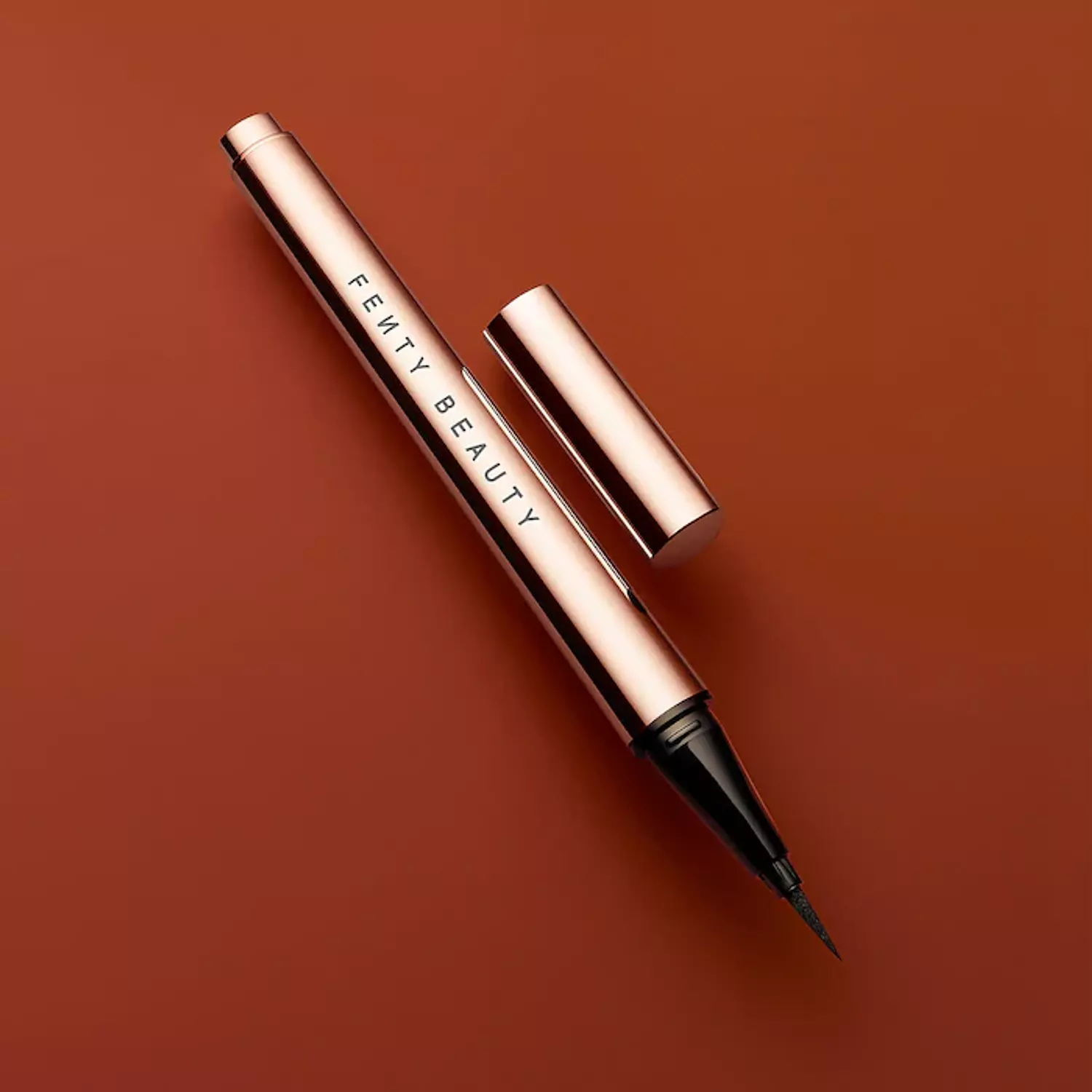 Fenty Beauty by Rihanna Flyliner Longwear Liquid Eyeliner  In Big Truffle - satin chocolate brown 5