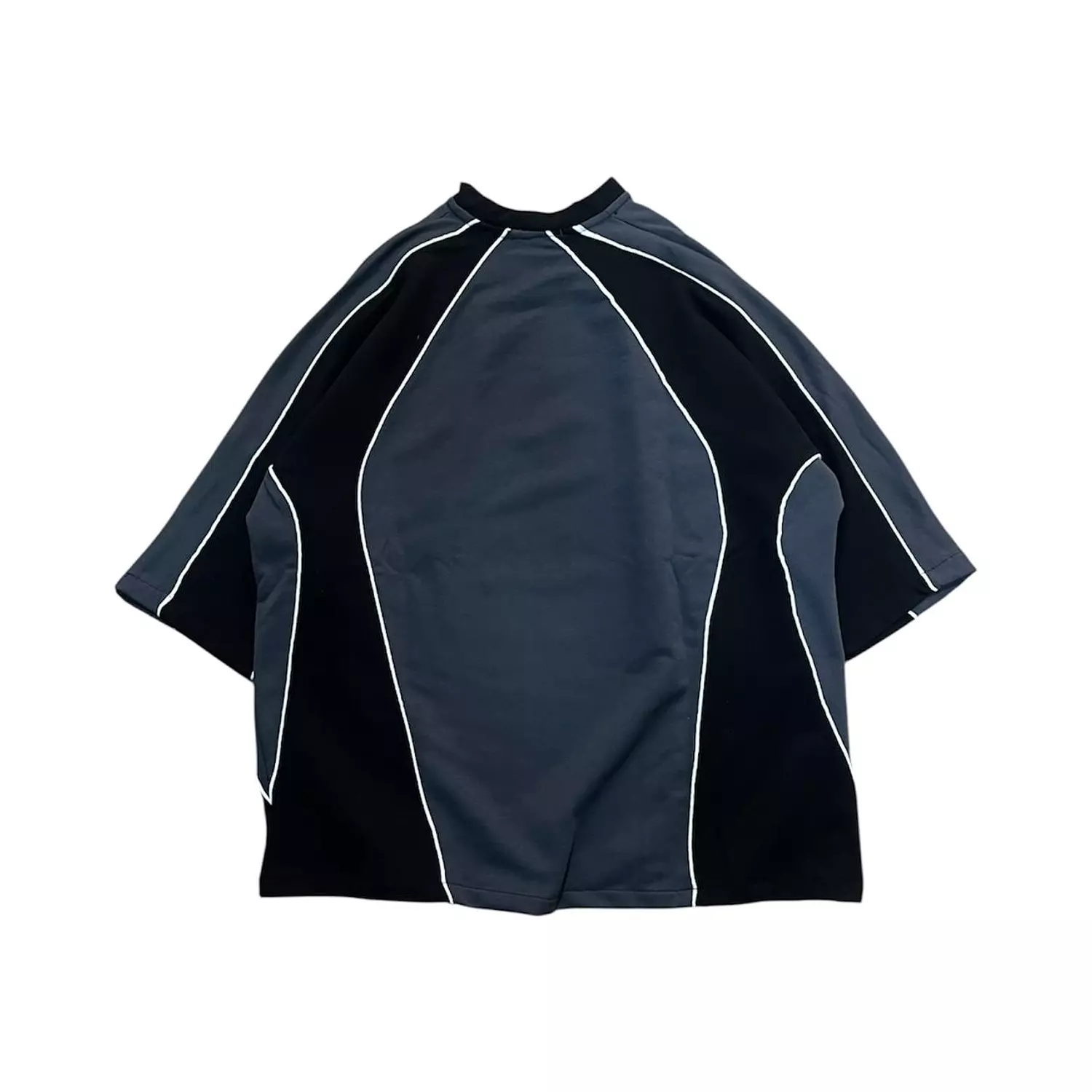  De-lys slices box fit Black & Grey with white stripe t shirt 1