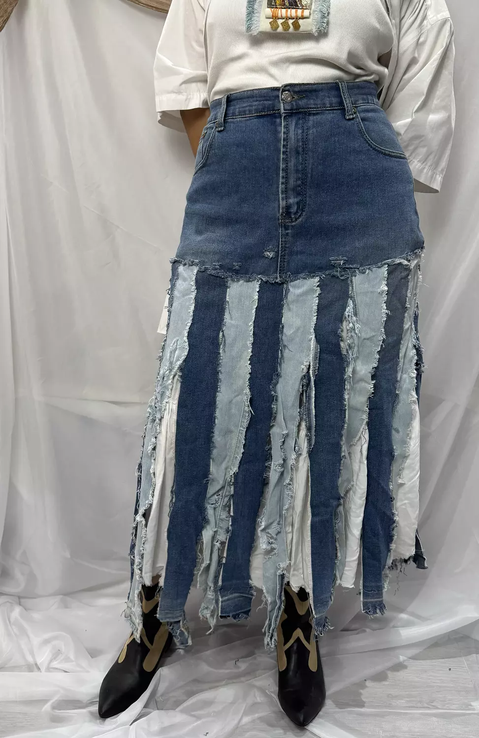2 IN 1 denim belt/skirt  hover image