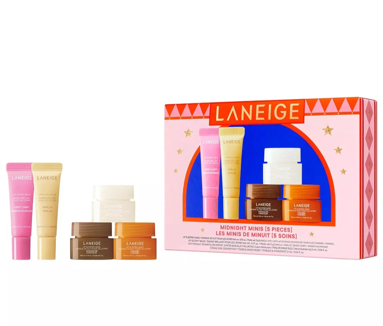 LANEIGE  Midnight Minis Lip Glowy Balm and Lip Sleeping Mask Gift Set image