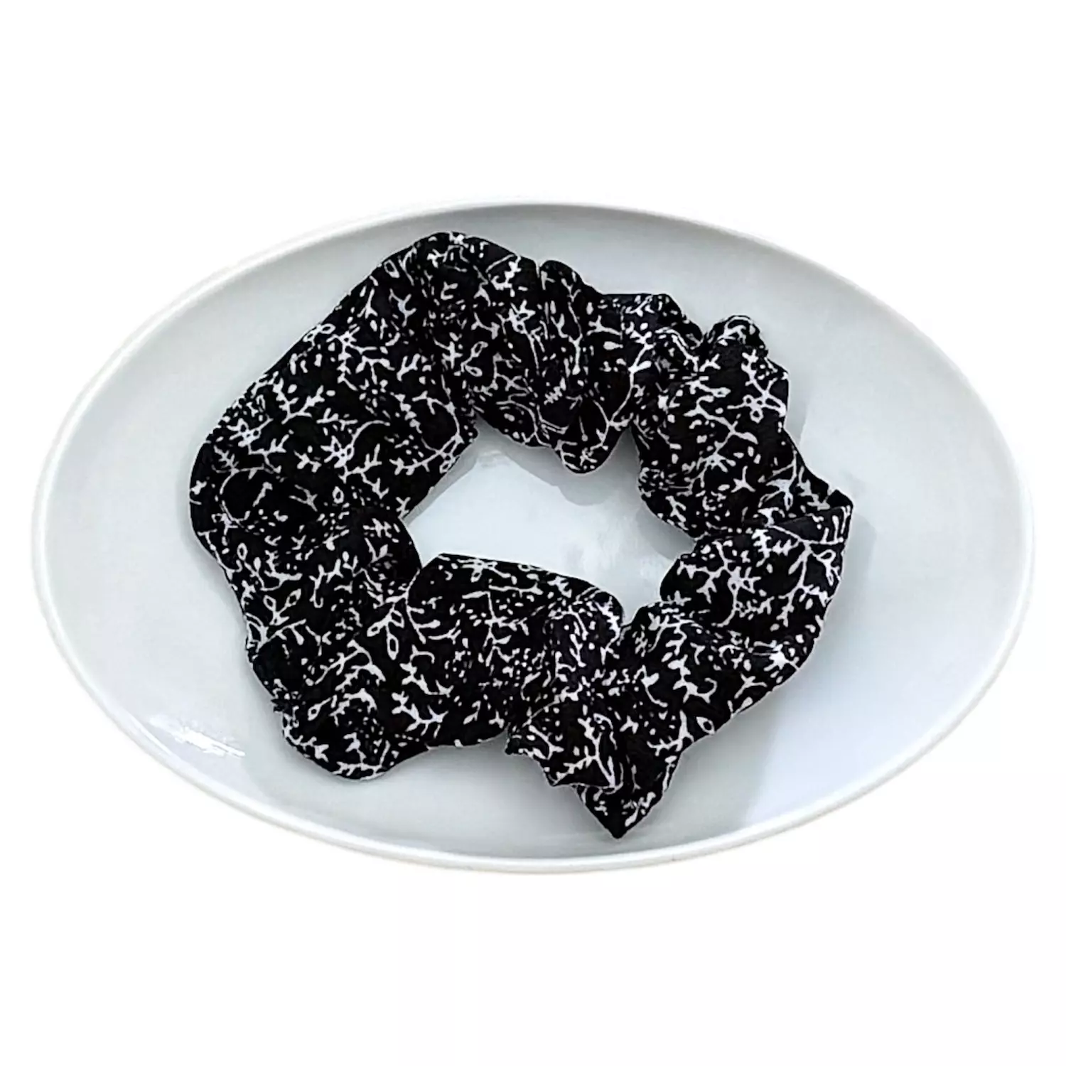 Double Power 1 Pc Black/White Scrunchy 1