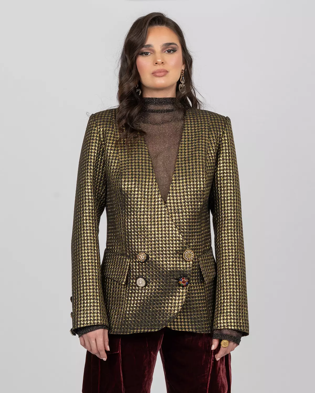 Brocade Fitted Blazer image