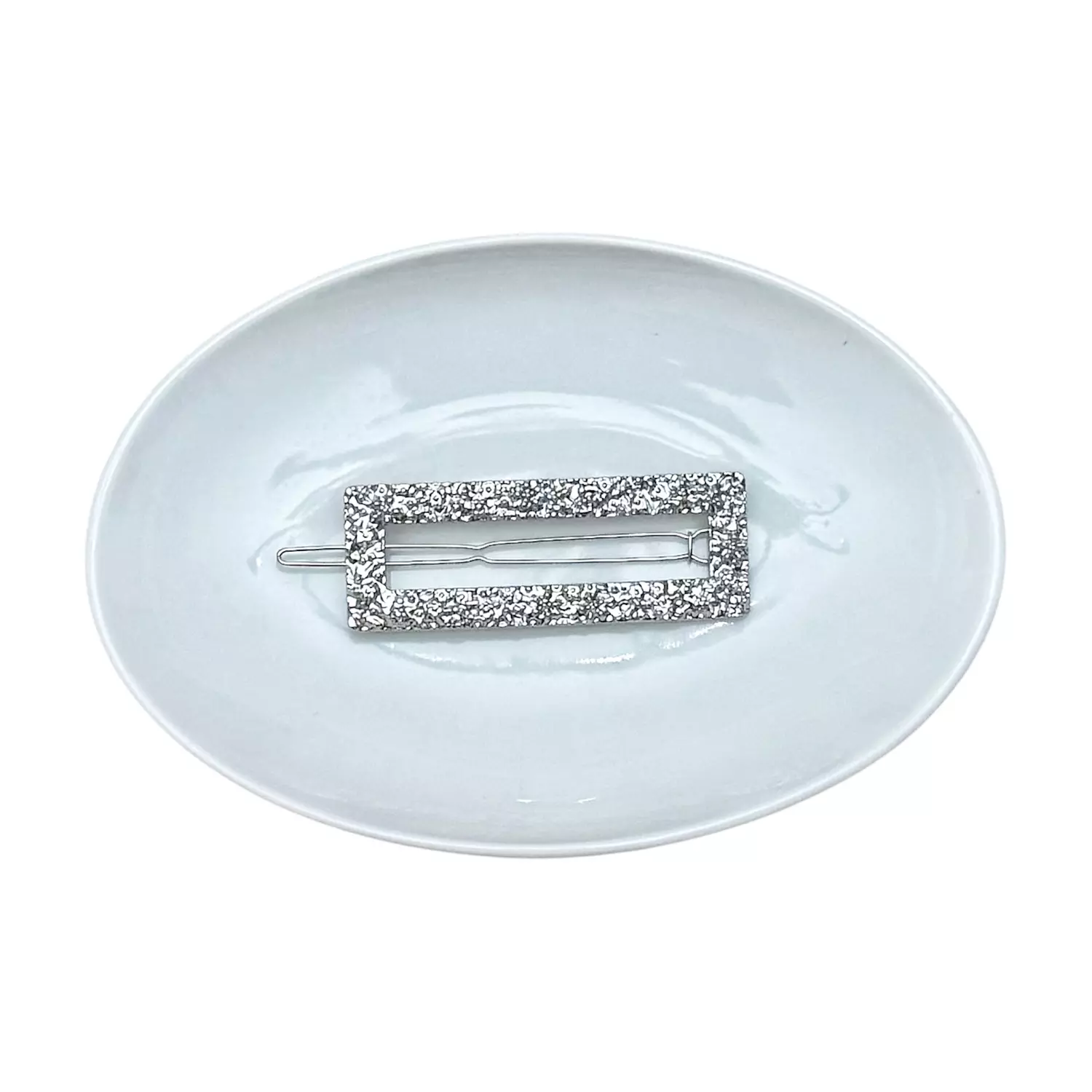 1 Pc Elegant Silver Hair Clip 1