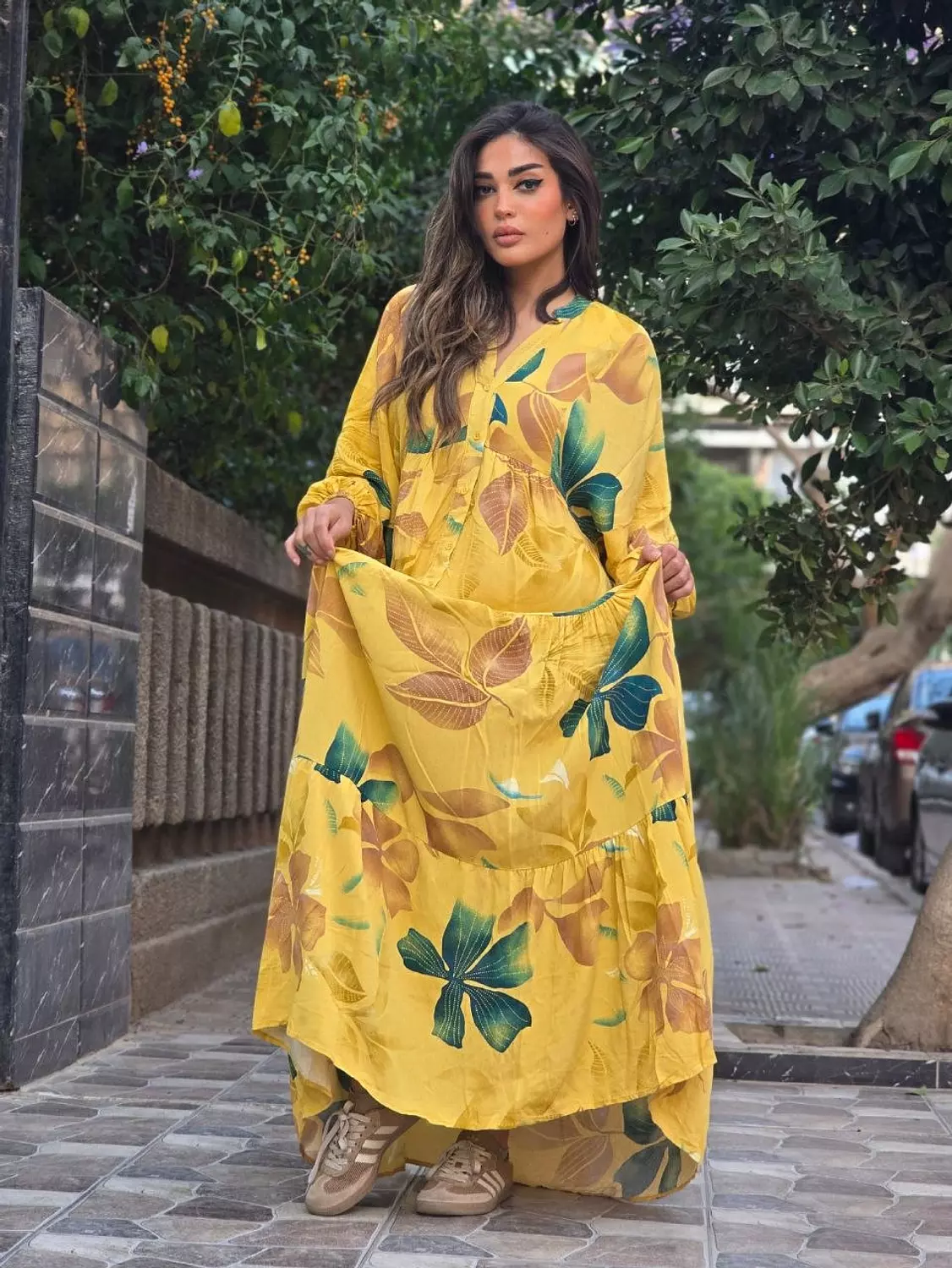 Yellow floral dress  hover image