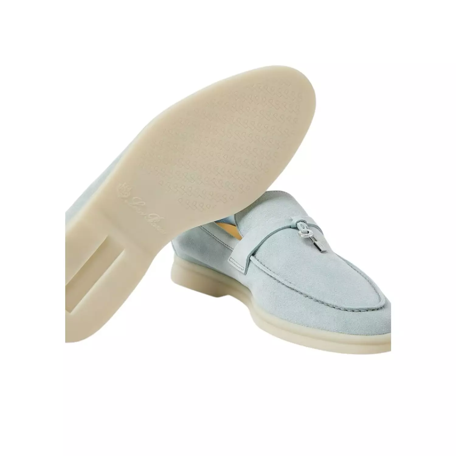 Loro Piana Summer Charms Walk Loafer Suede Spring Waterfall Melange 5