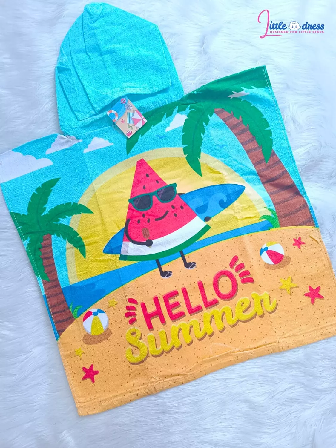 Sea poncho for boys image