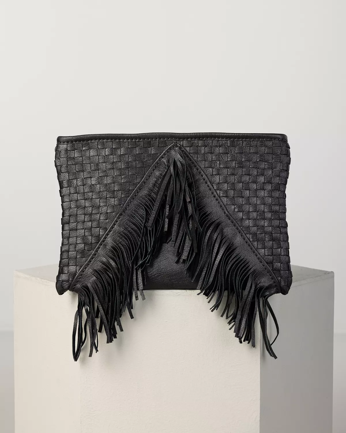 The woven and fringes Clutch  hover image