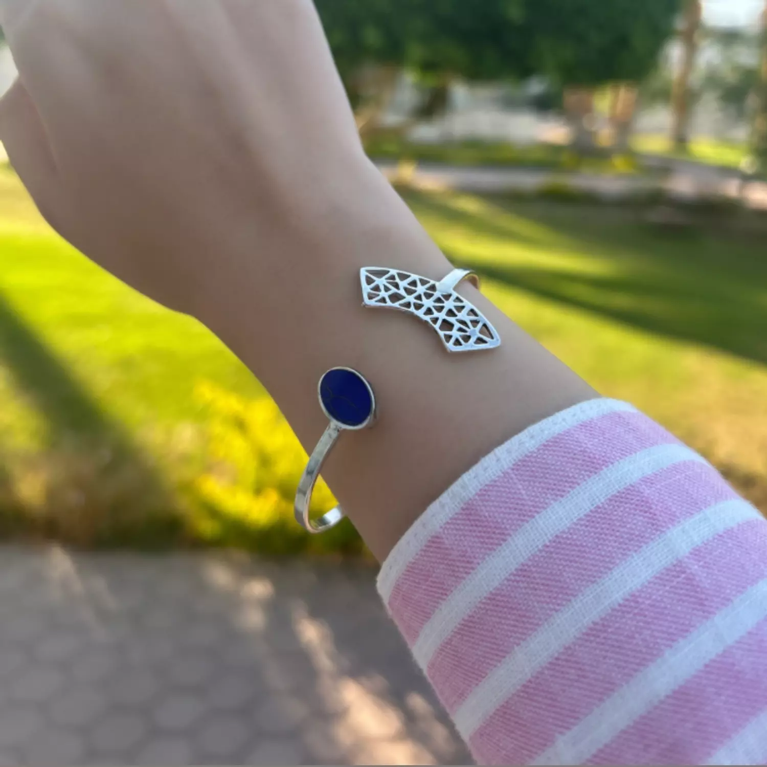 Islamic blue stone bangle  image