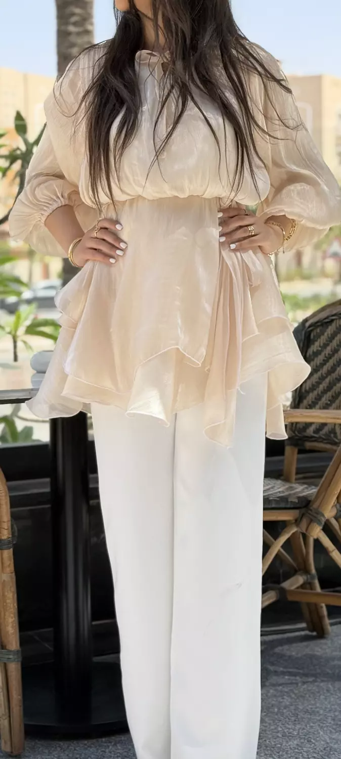 BEIGE ELEGANT BLOUSE 6
