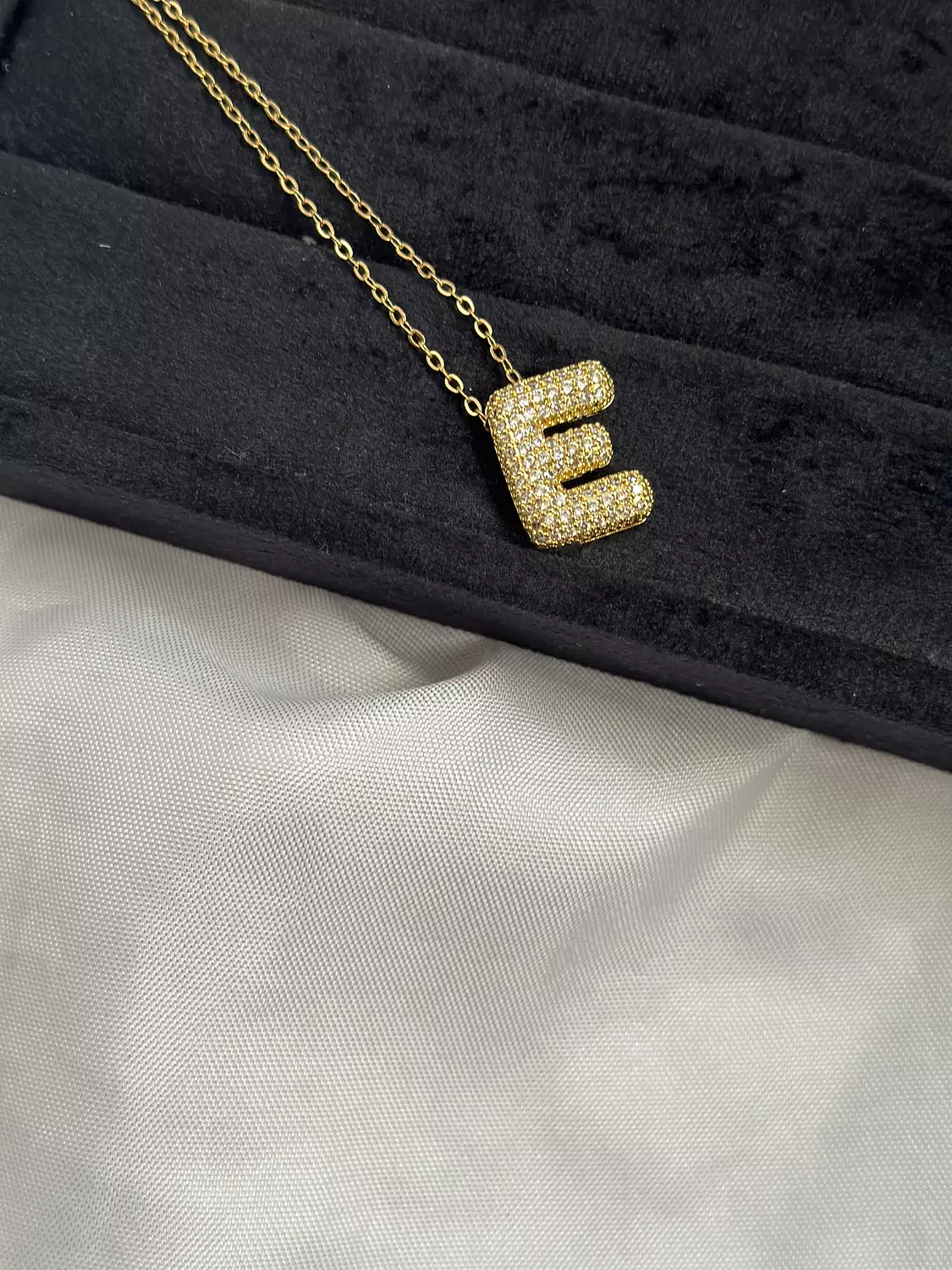 Crystal bubble letter necklace  13