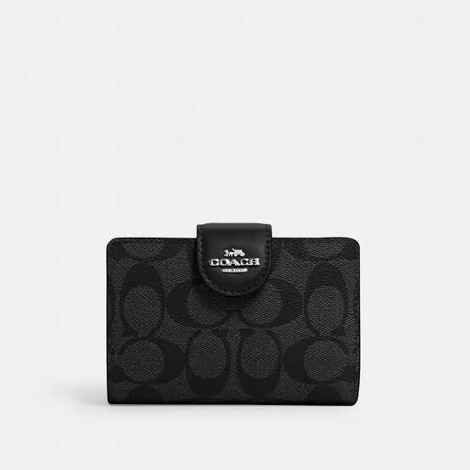 Medium Corner Zip Wallet In Signature black image
