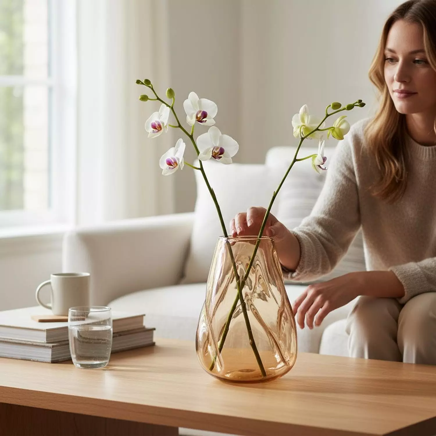 Honey Pyrex Vase image