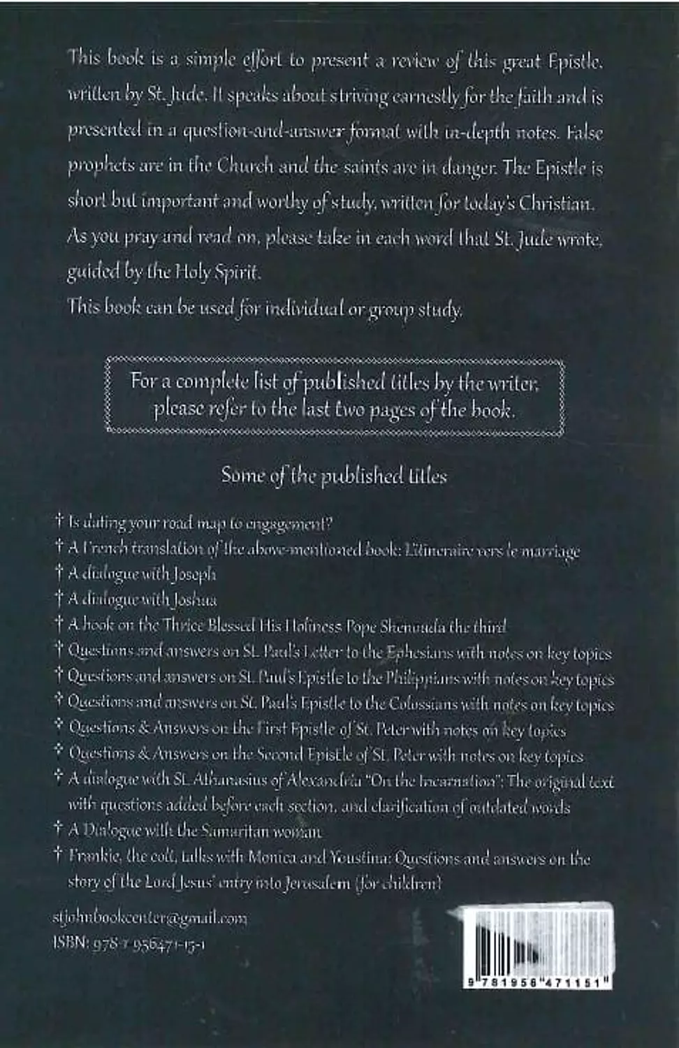 Questions Answers St Jude 1