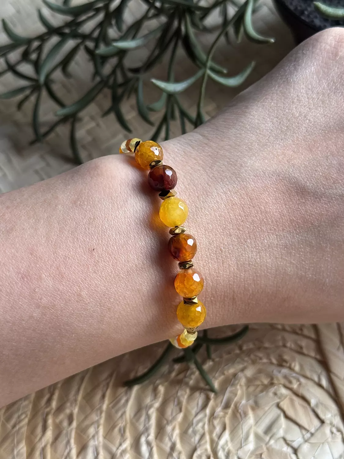 Hematite / Agate Yellows Bracelet ( Stock ) 4