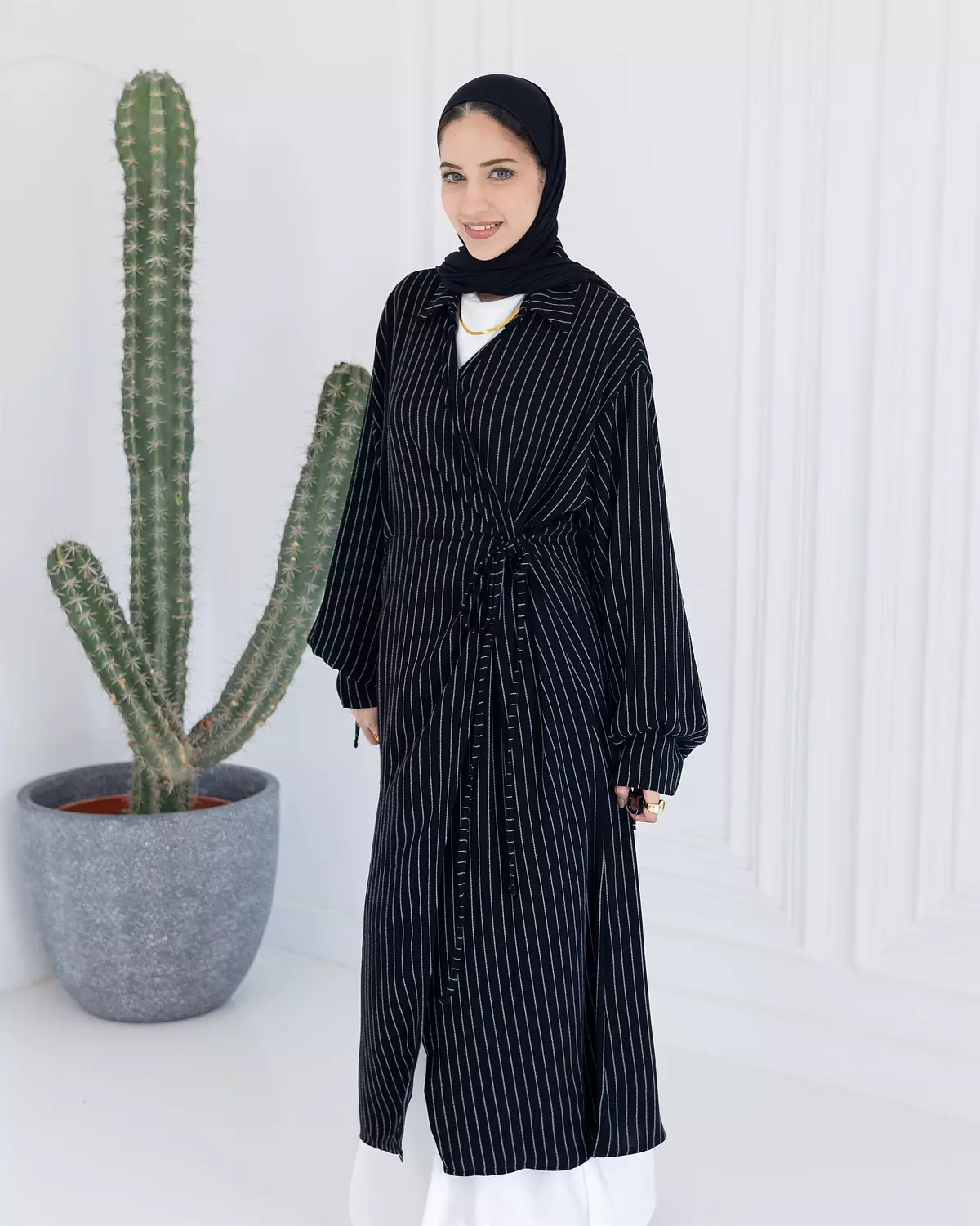 Striped Wrap Cardigan 2