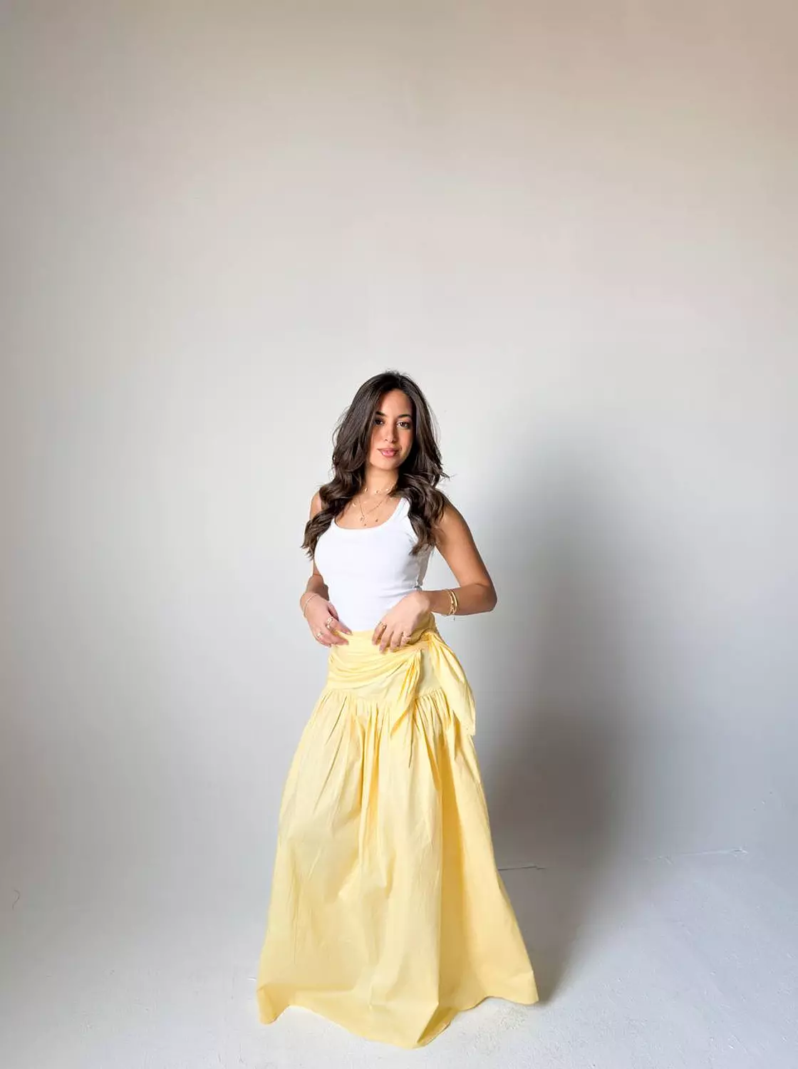 Scarf-Wrapped Skirt 1