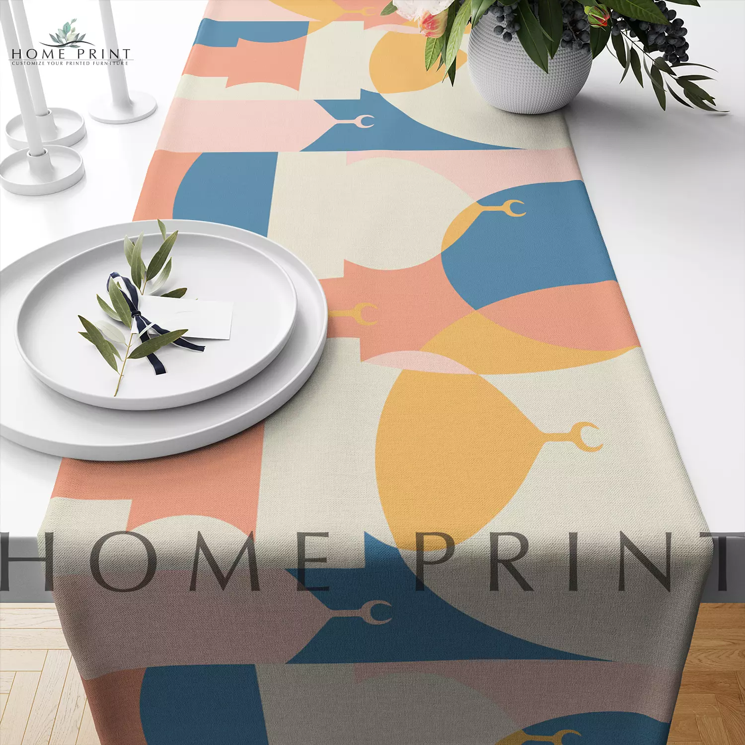 Ramadan Runner - Islamic Mosques Shape - Multi Color image