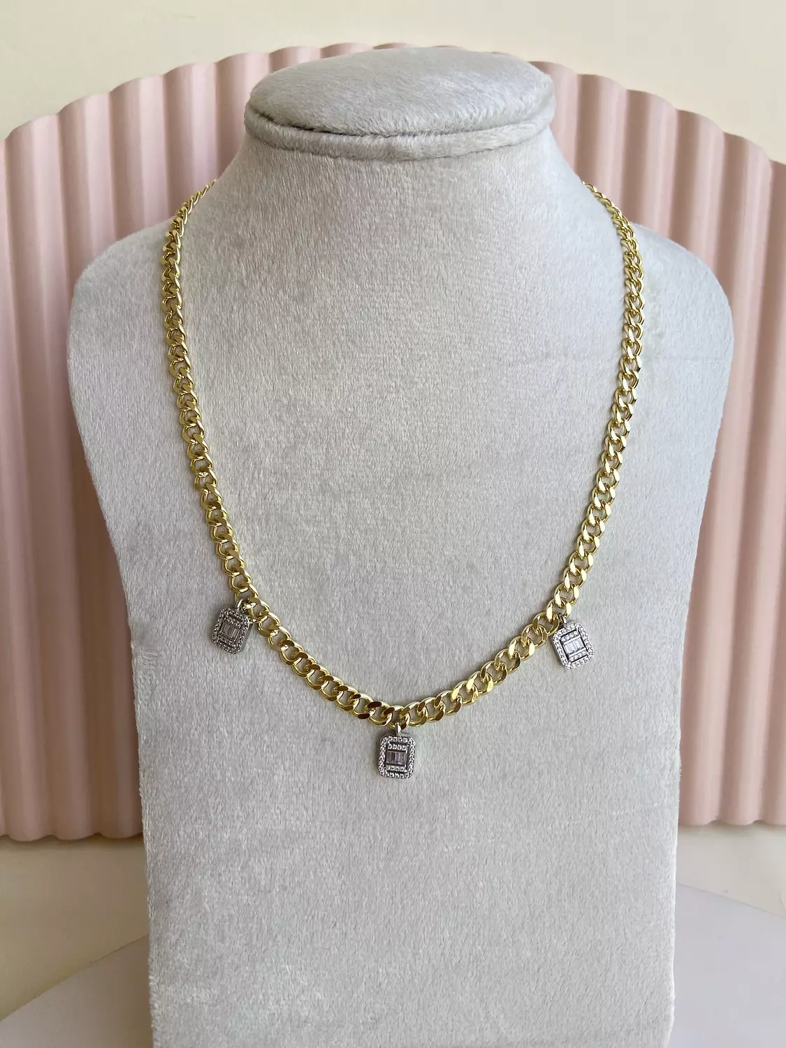 Square charms necklace image
