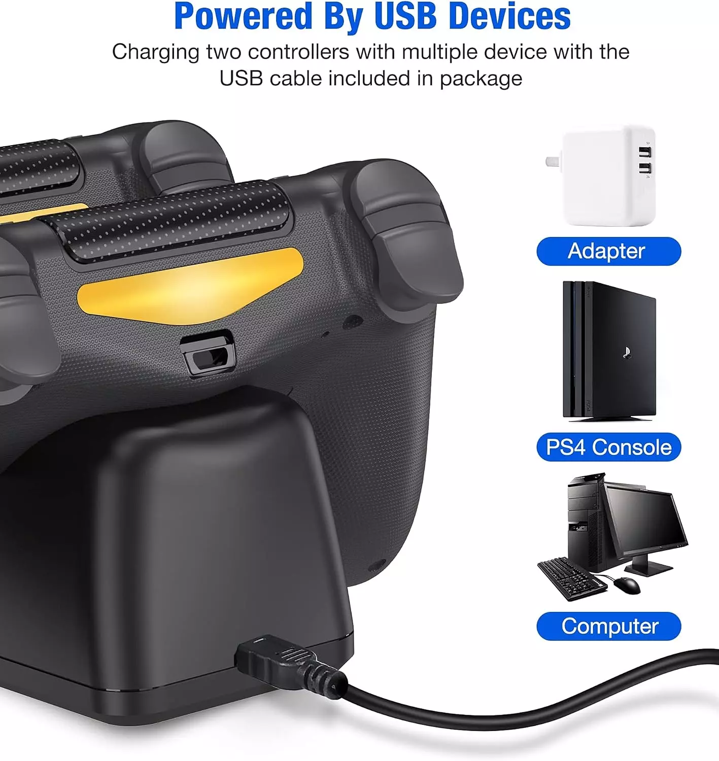Multi-Functional Dual Charging dock and Cooling Station for PS4 Slim/Pro  7