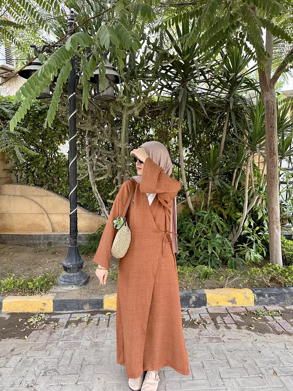 Nature Wrapped Dress- Rustic Brown 4
