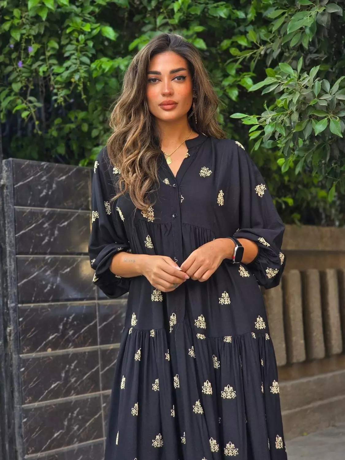 Black Embroidered dress image