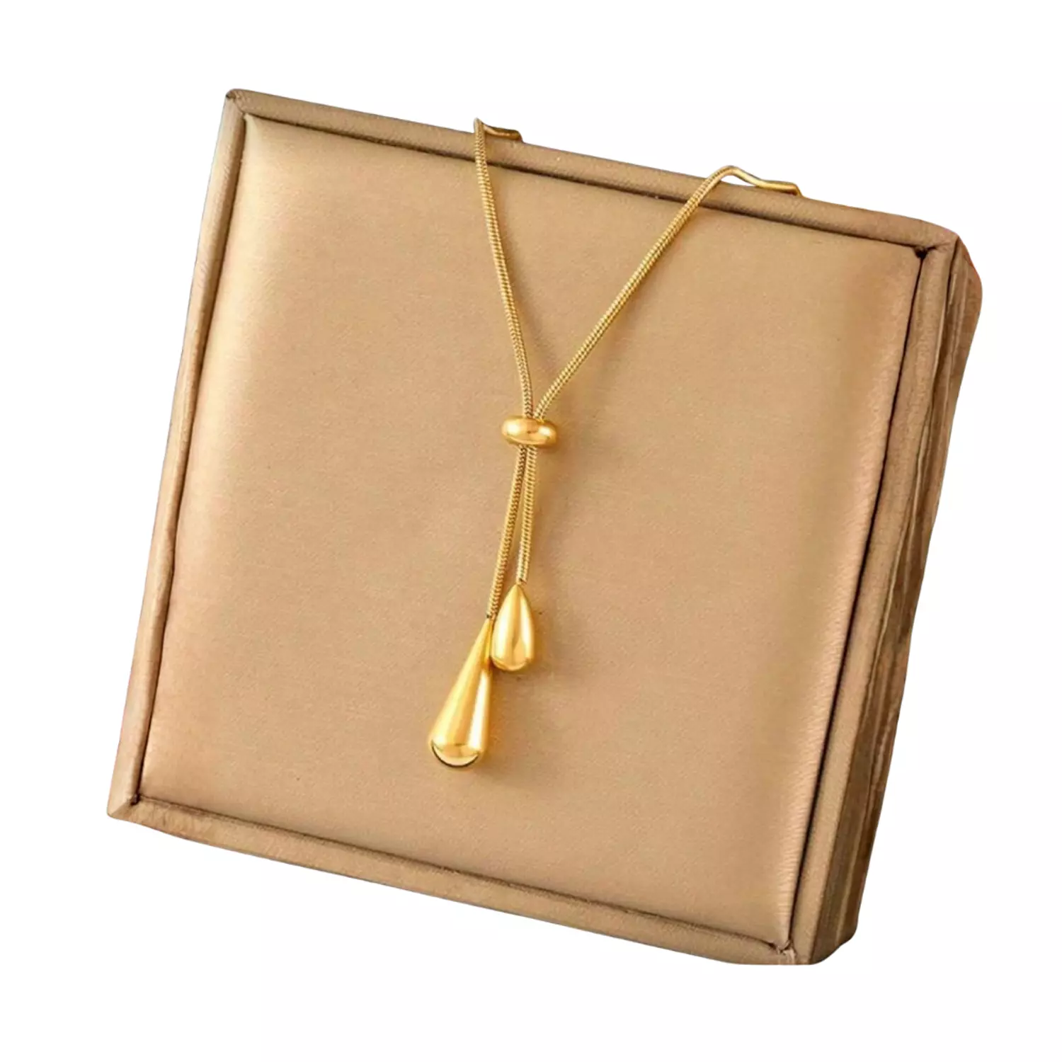 Stainless Steel Minimal Water Drop Necklace 1