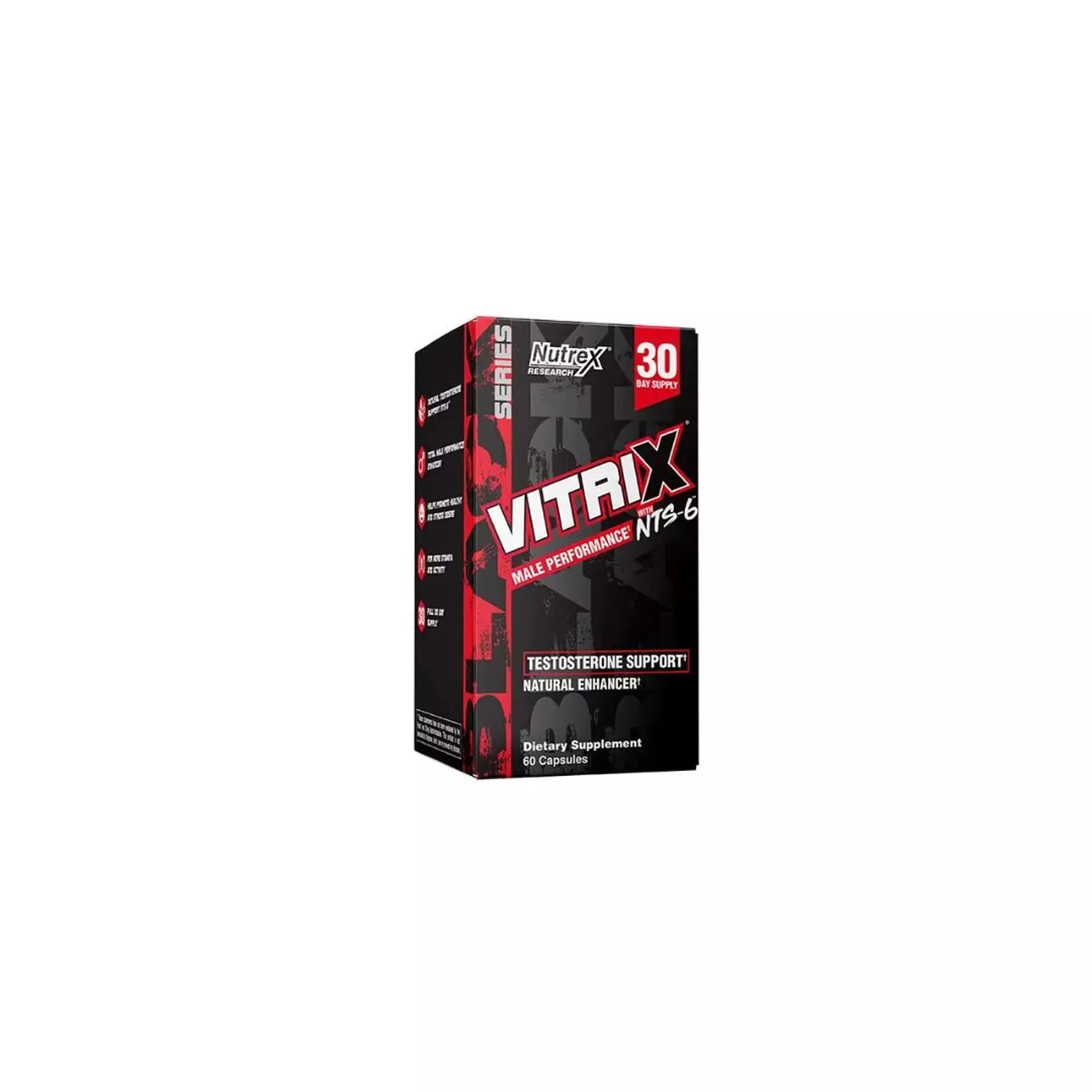Nutrex Vitrix Testosterone Support – 60 Caps (30 Servings) for Hormonal Balance & Vitality image