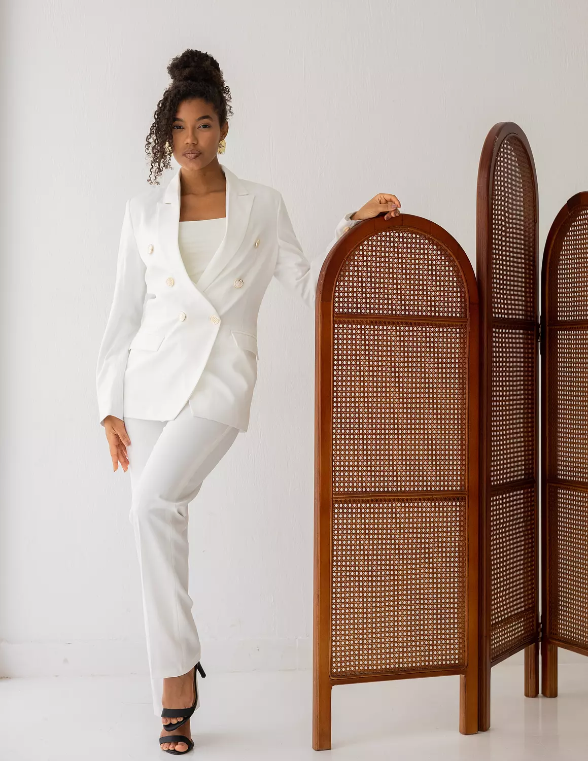 Majestic White double breasted blazer   2