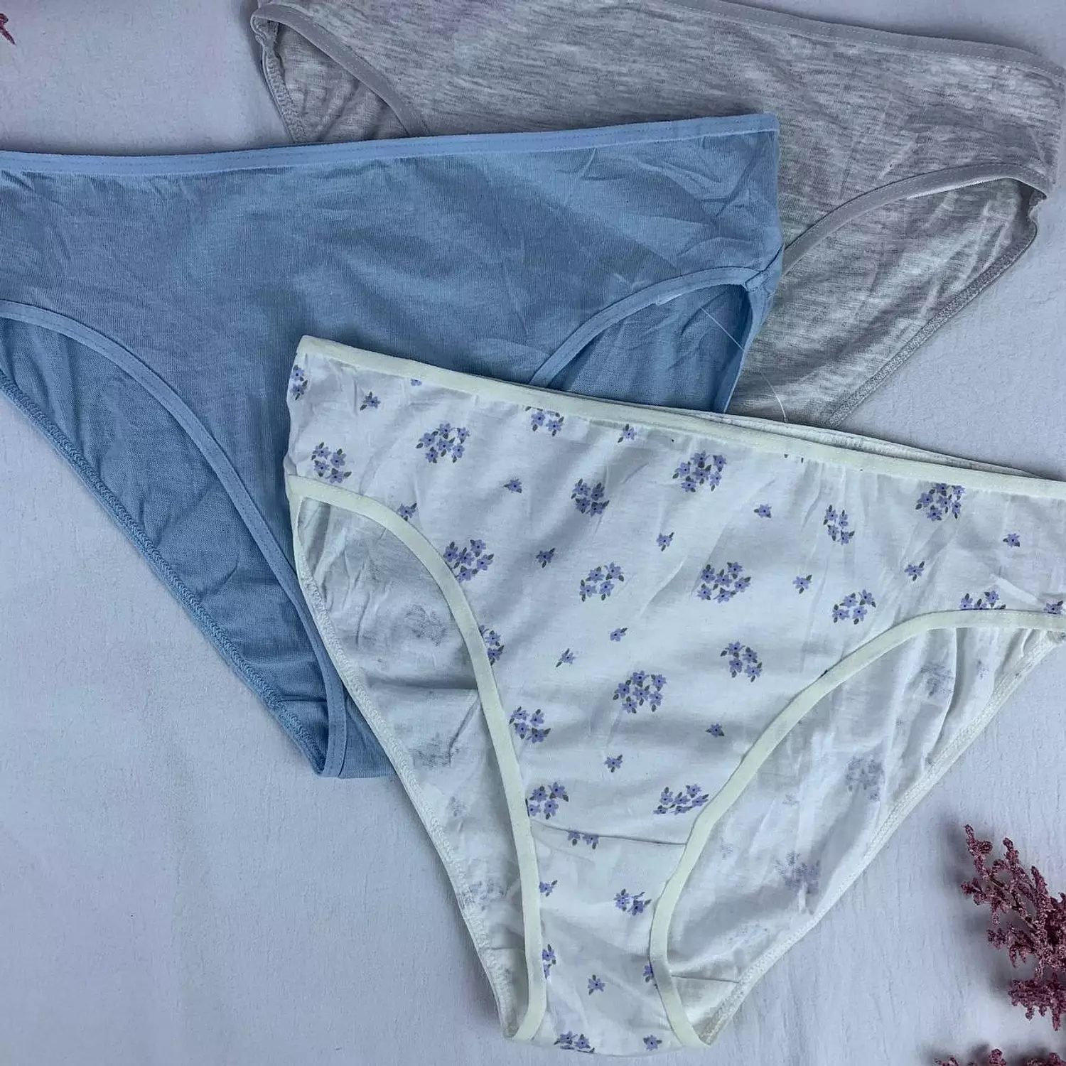 3 pieces cotton panty set from primark hover image