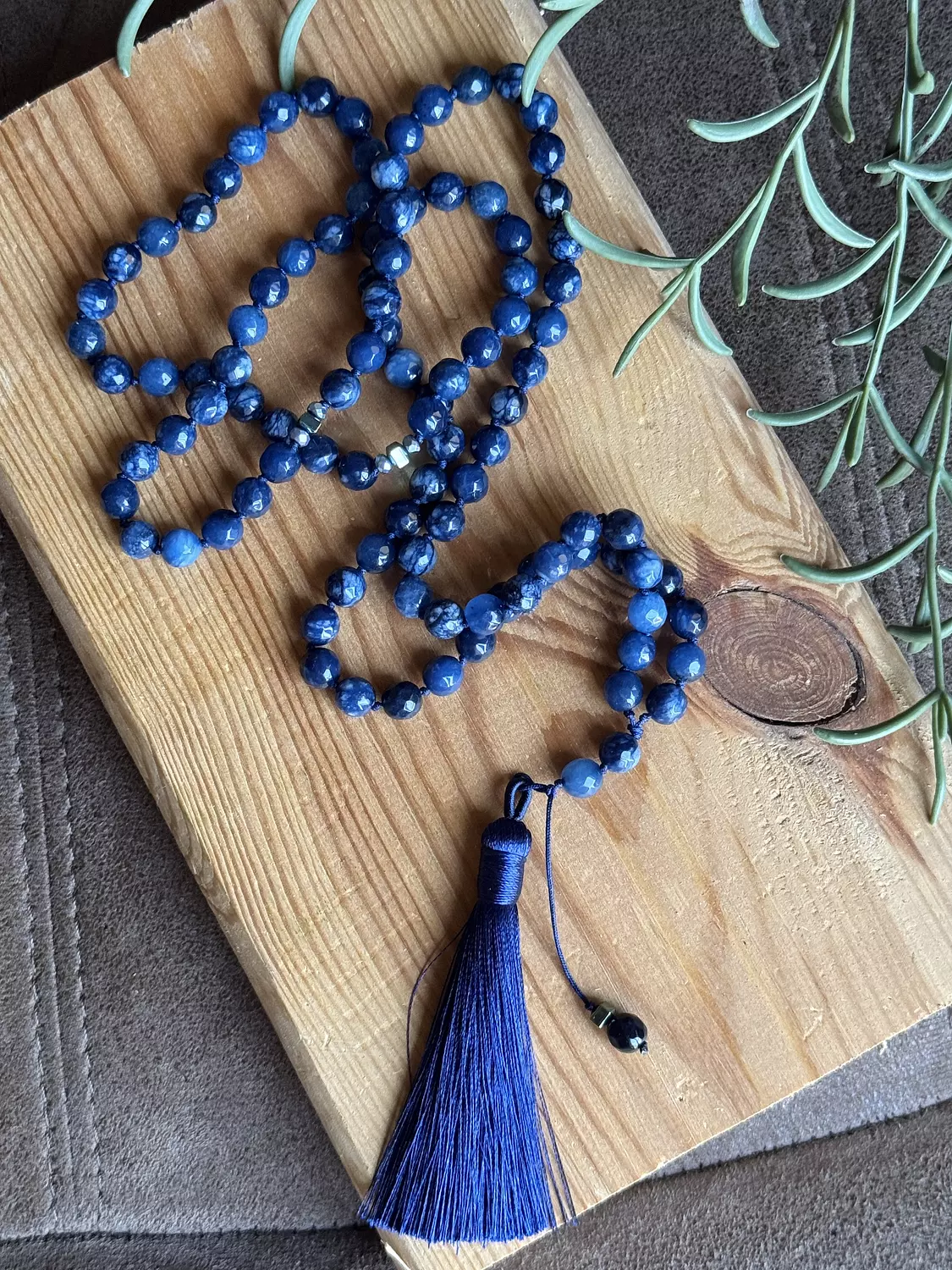 Knotted 99 Bead Rosary  " Dark Blue " ( By Order ) image