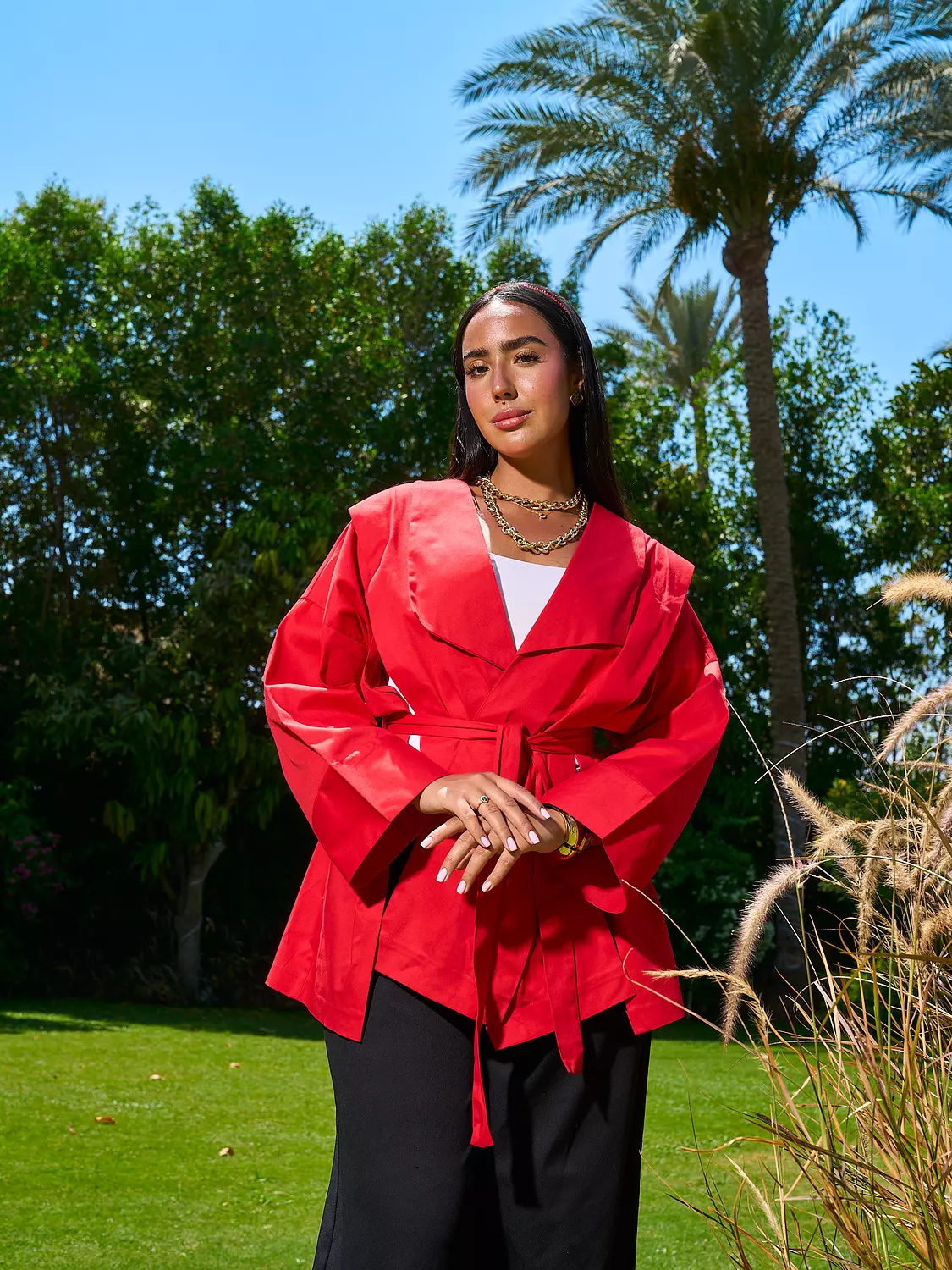 Worood Kimono Jacket _ Red 3
