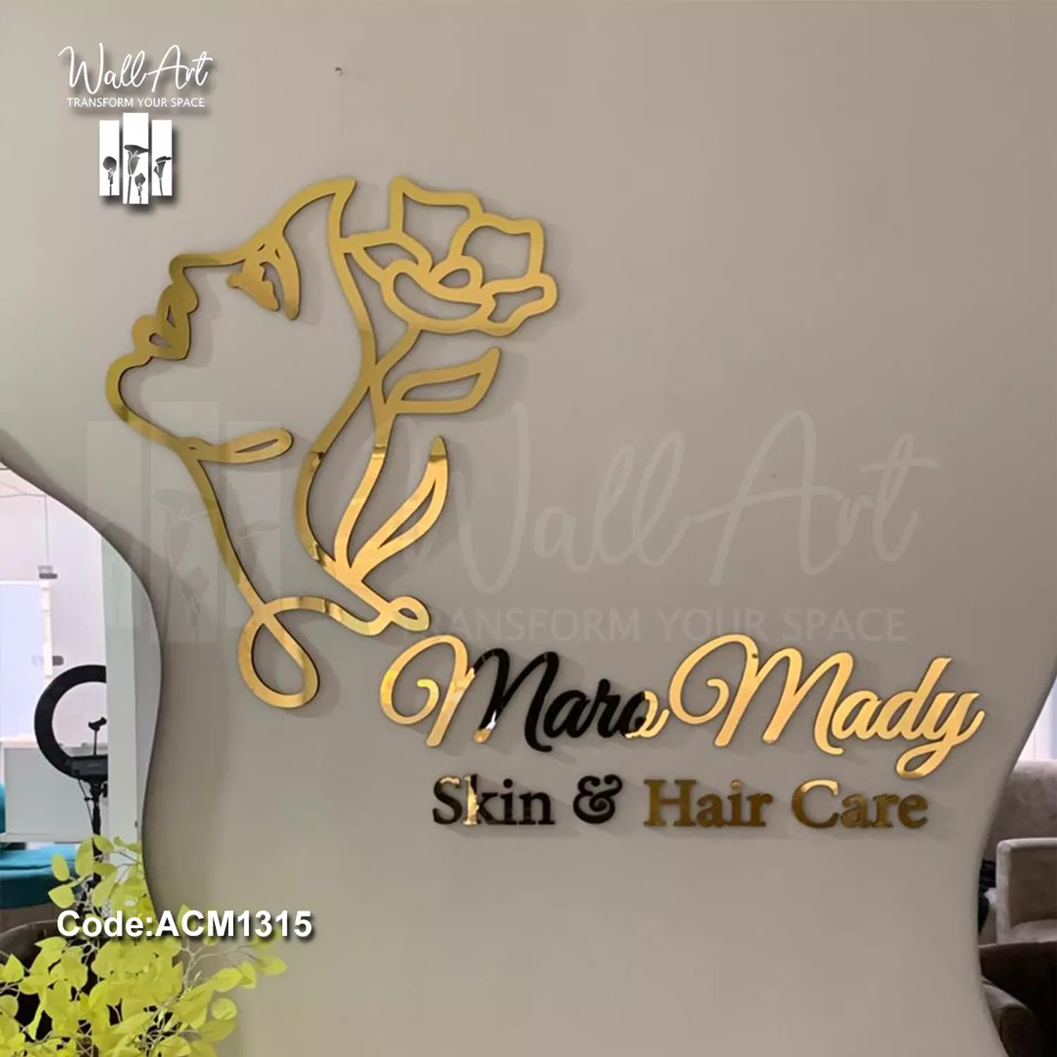 ACM1315- Golden Acrylic Logo   image