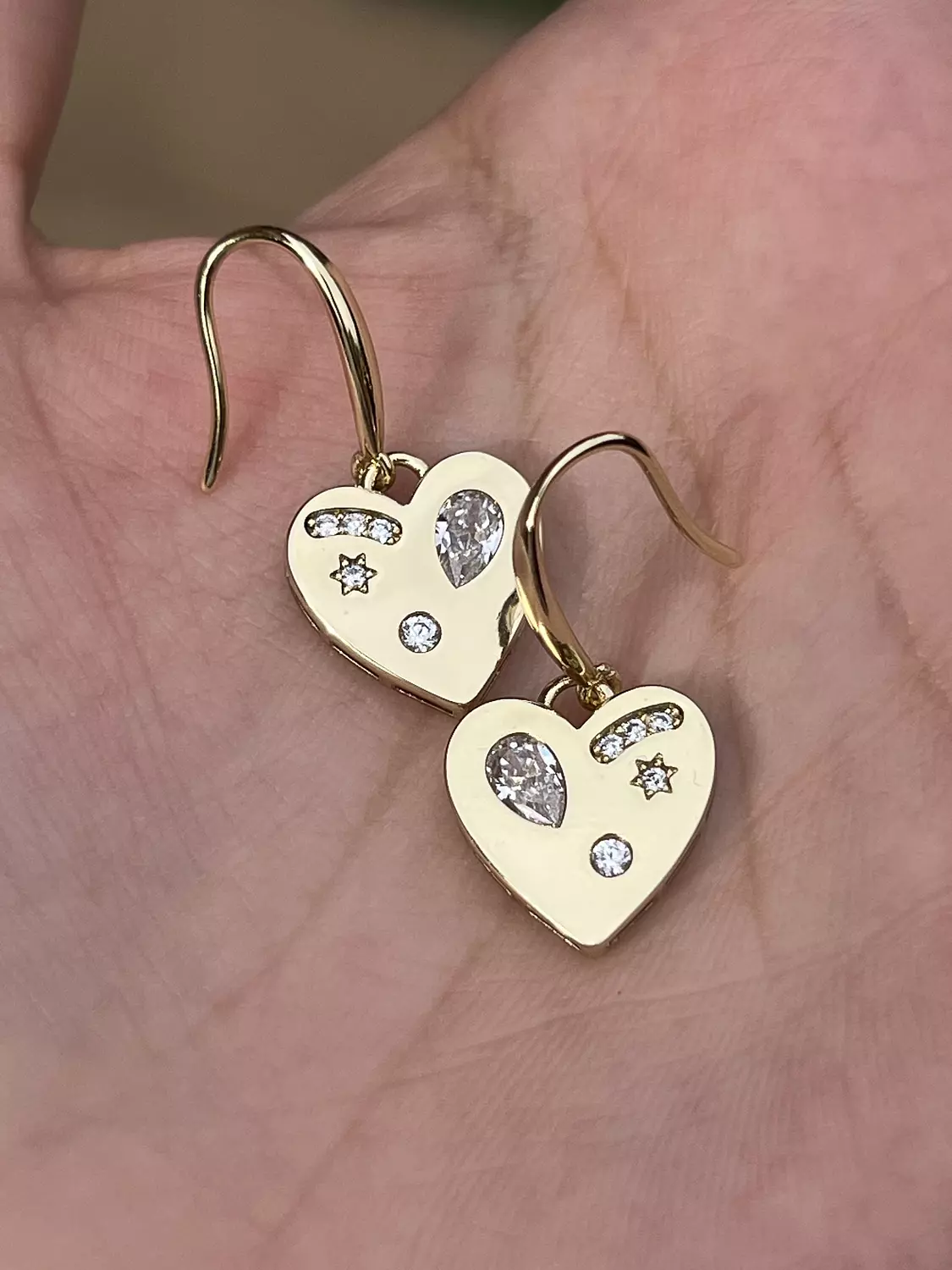 Bejeweled Heart Earrings  hover image