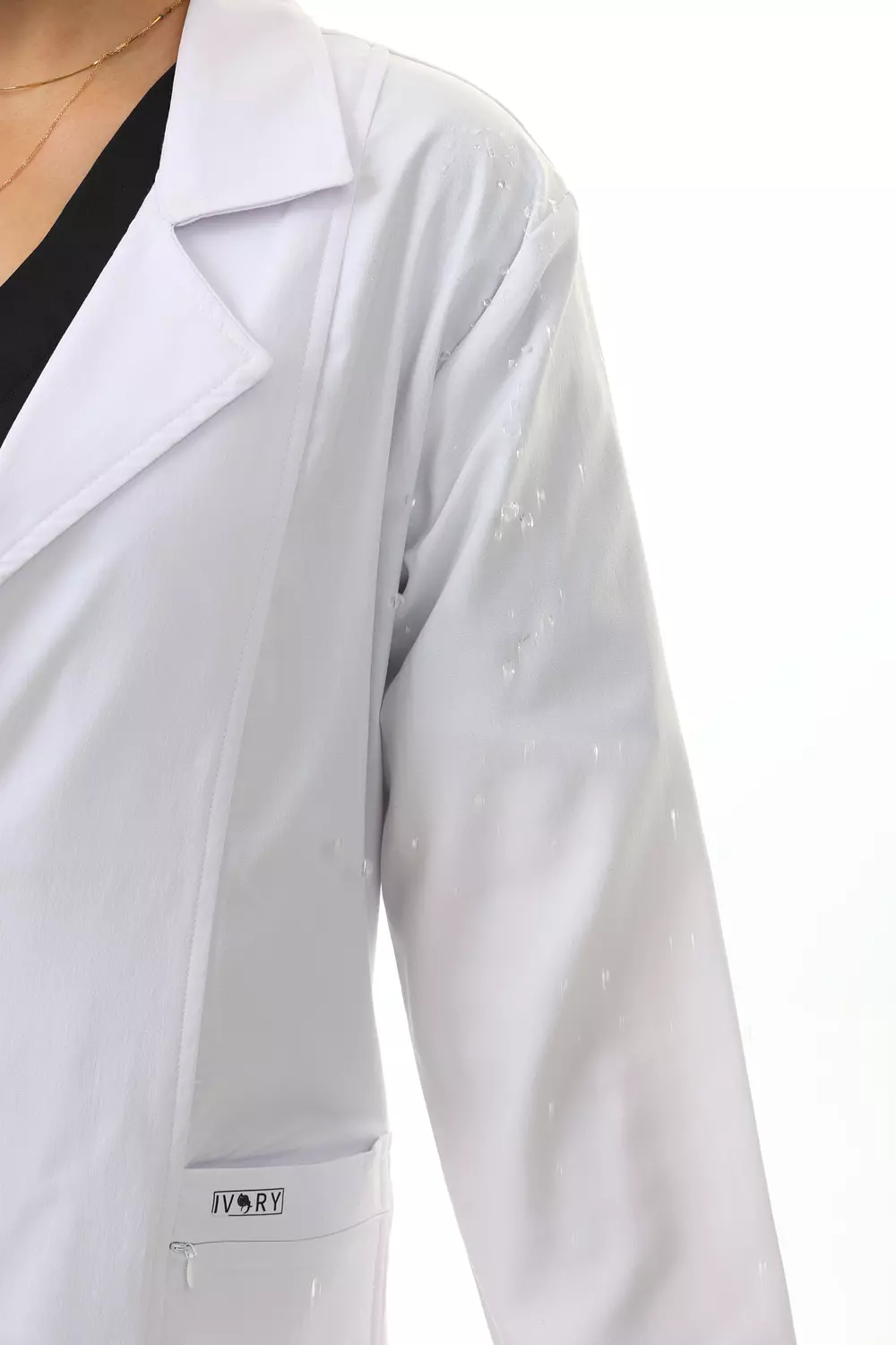 White Elegance Lab Coat Long 6