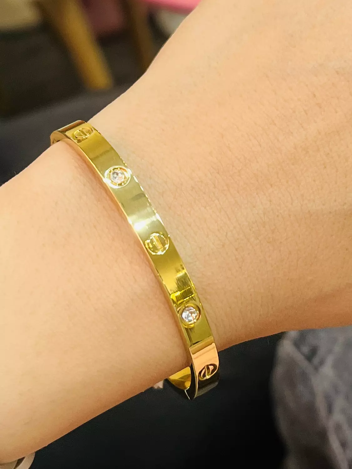 Carti*r bracelet with stone and tennis bracelet  3