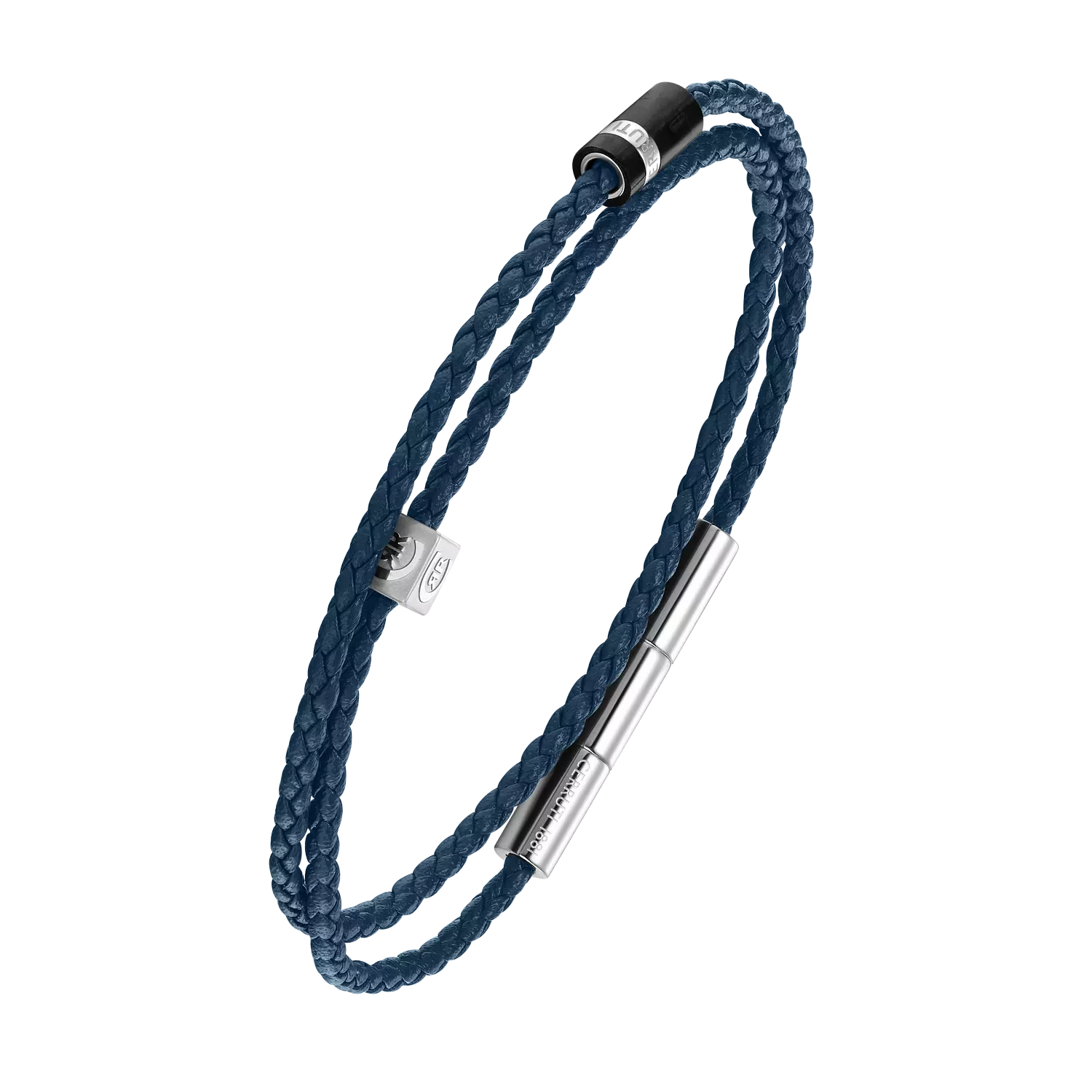 Cerruti 1881 Men's Massimo Blue Textured Bracelet Leather CIAGB0012401 image