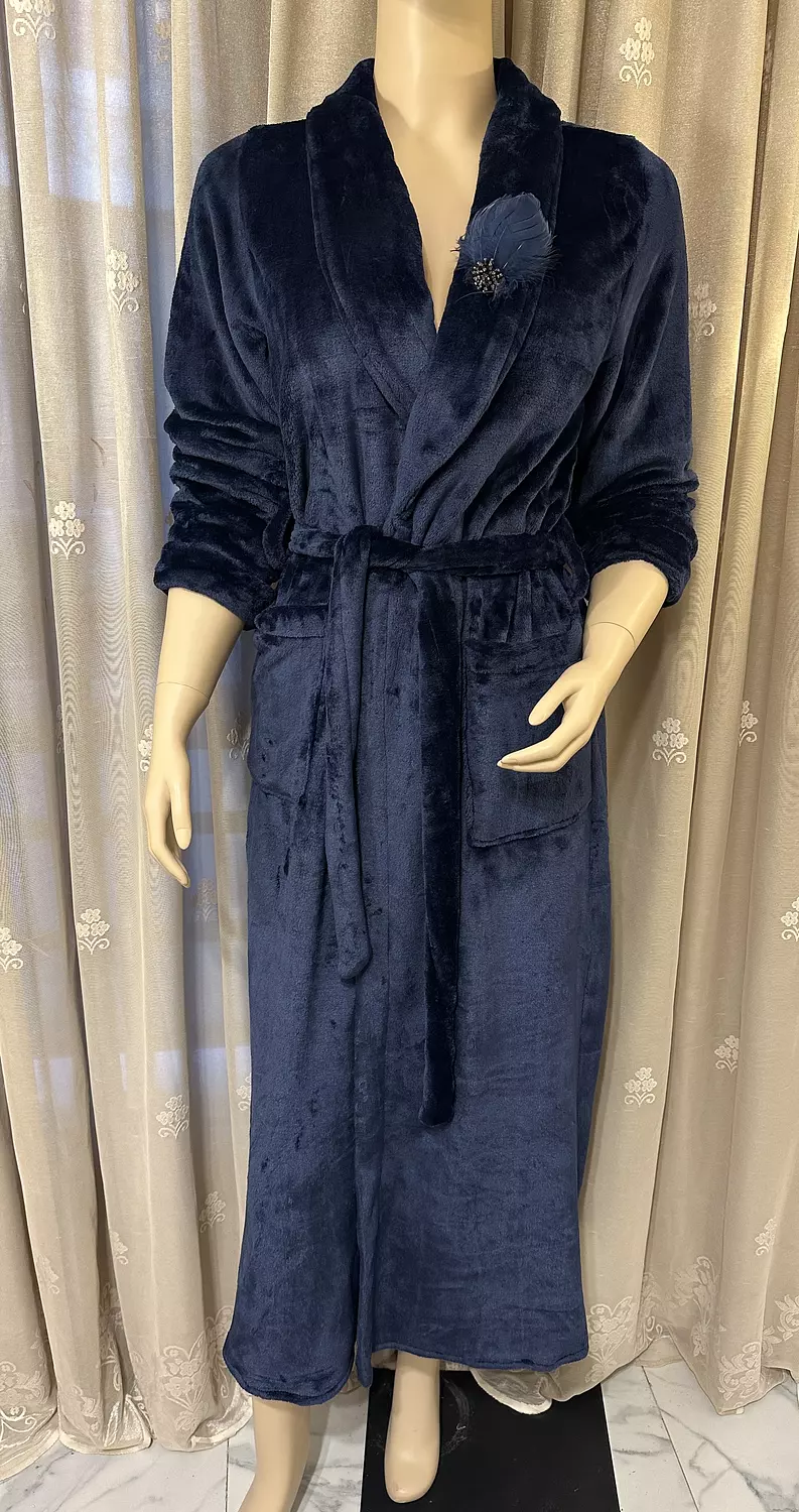 Royal Blue Winter Robe 4