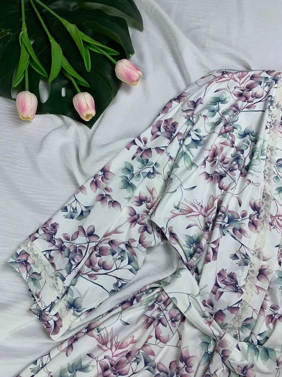 Floral jersey kimono robe from la vie en rose 3