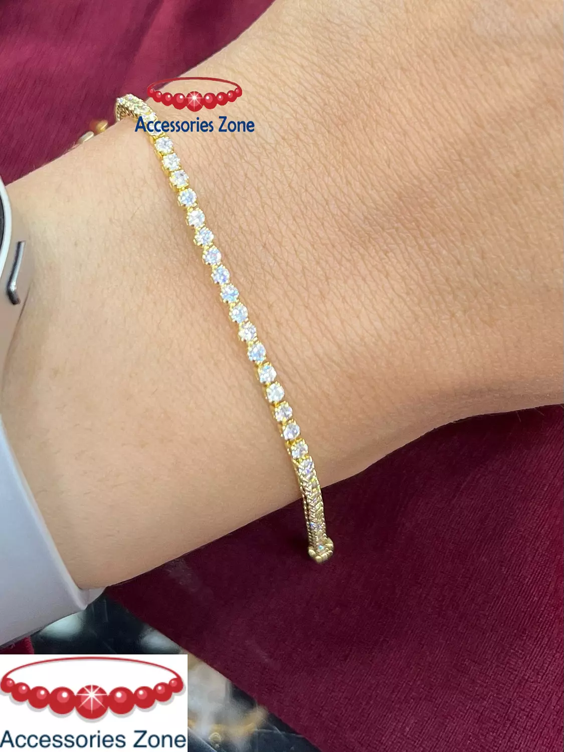 Tennis gold bracelet  image