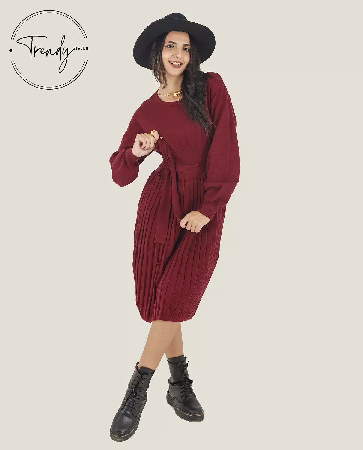 Maroon Dress  image