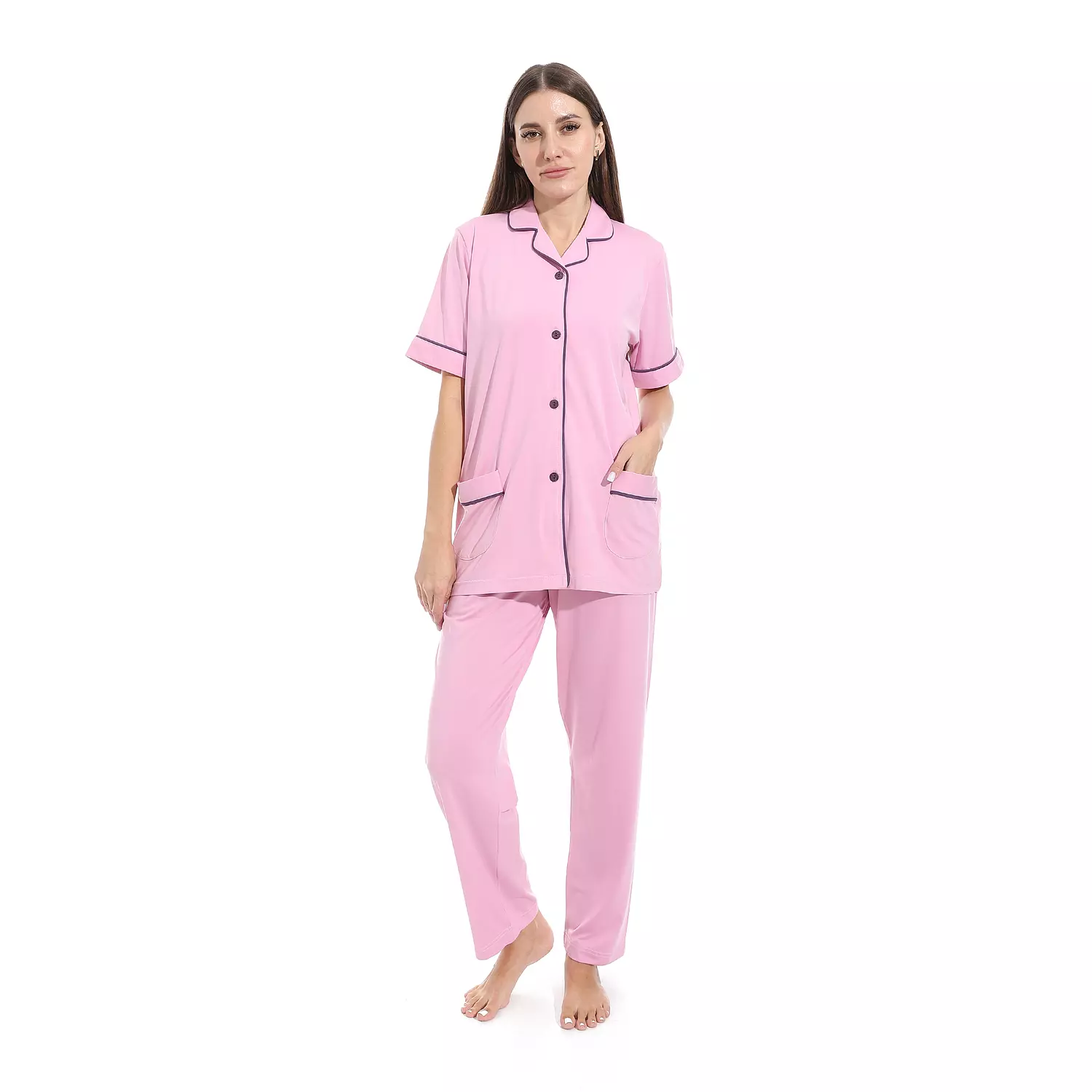 Women Classic PJ - 2534 - Pink 2