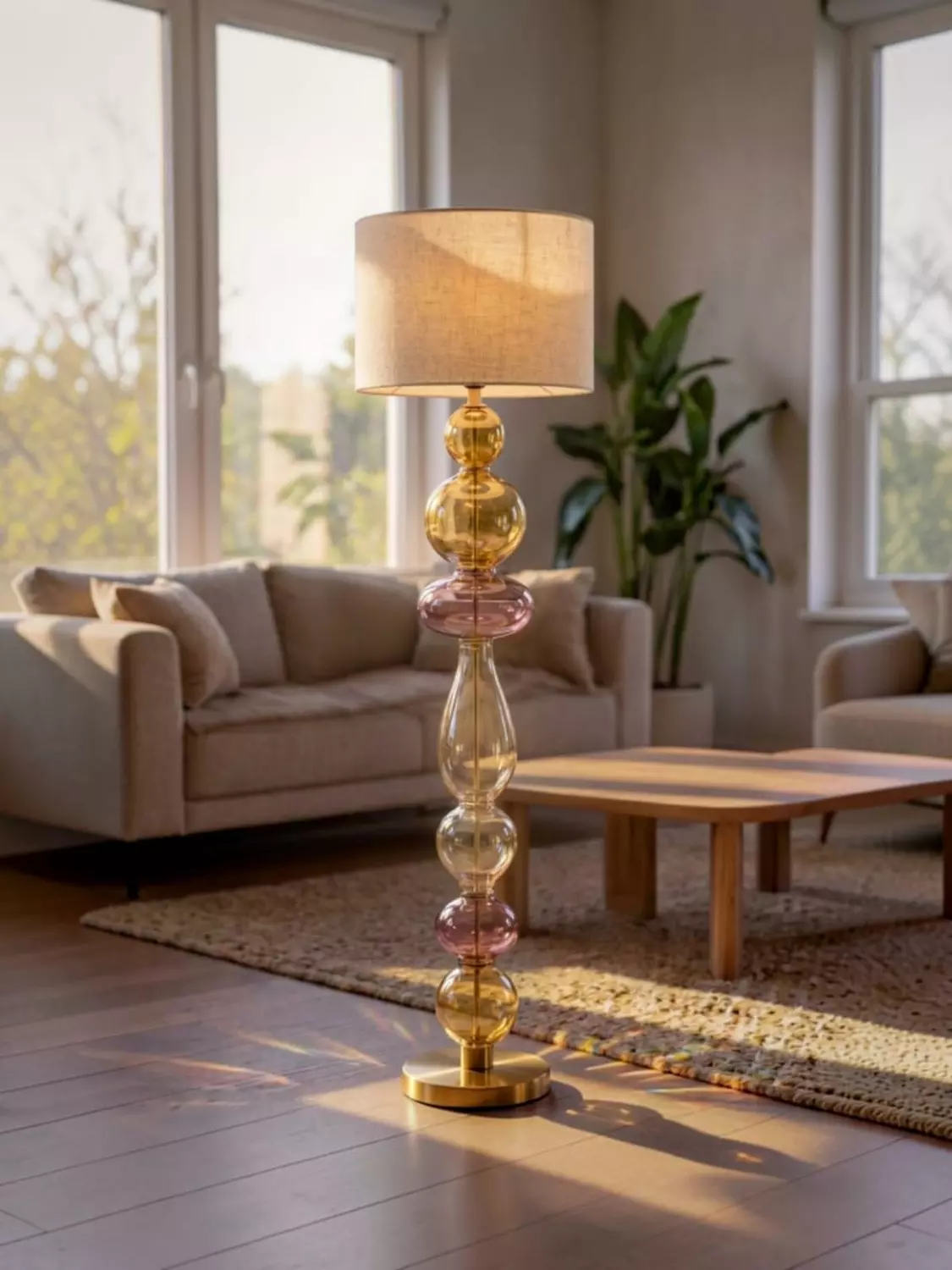 Elara Handmade Pyrex Glass Floor- Lampadaire  image