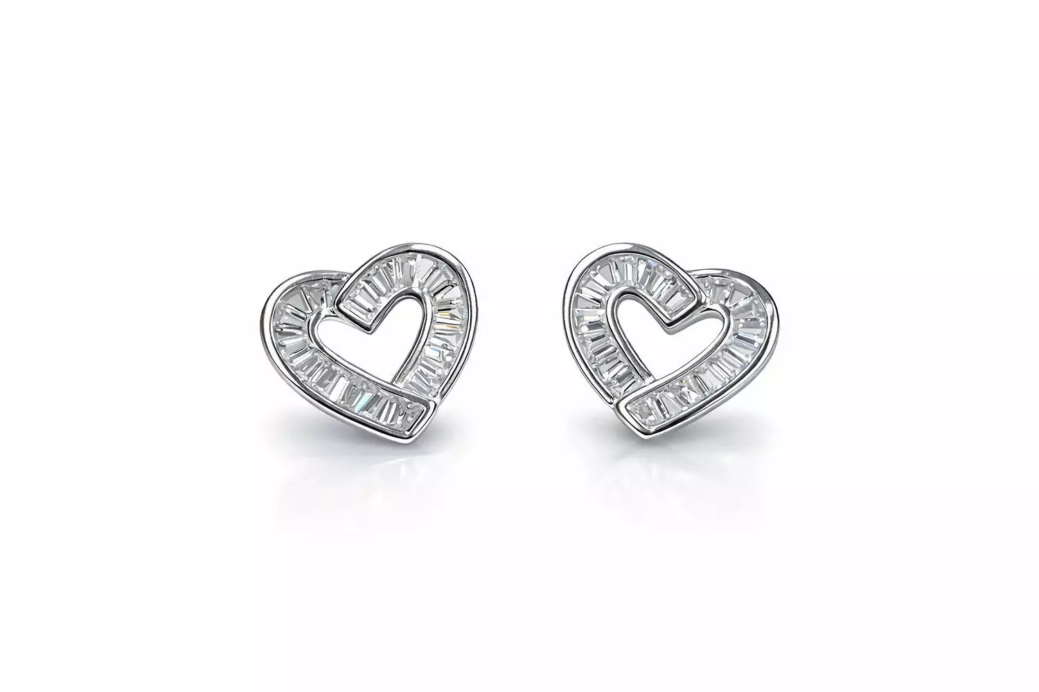 Silver Earrings Heart image