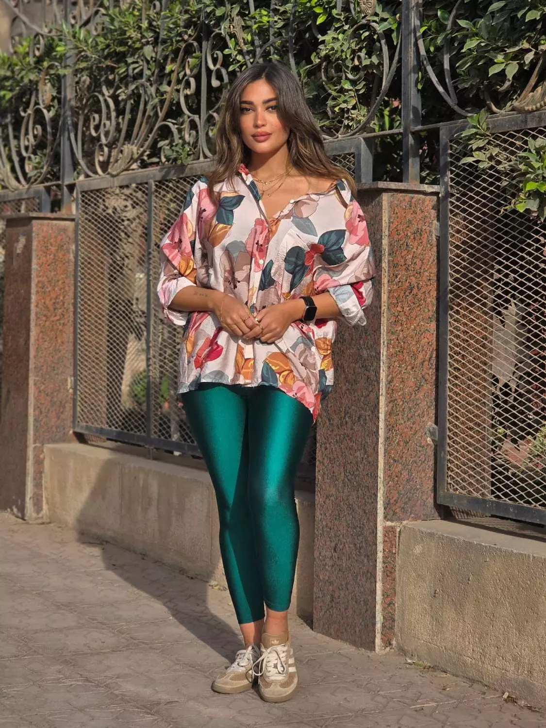 Zumurut Green Metallic Legging  image